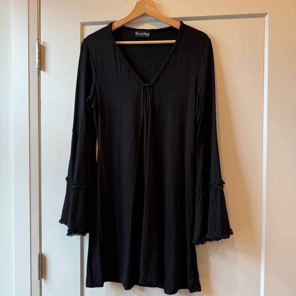 Black Bell Sleeve Dress